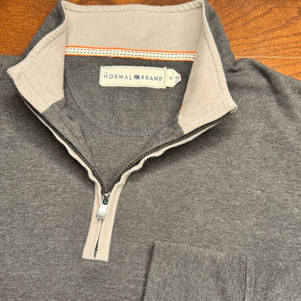 The Normal Brand Gray 1/4 Zip Pullover Base Layer Size XL Men's Performance